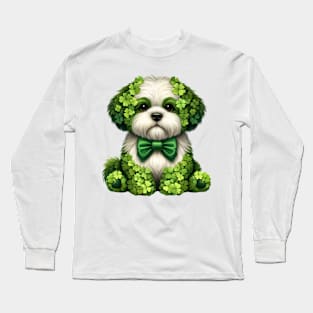 Clover Shih Tzu Dog St Patricks Day Long Sleeve T-Shirt